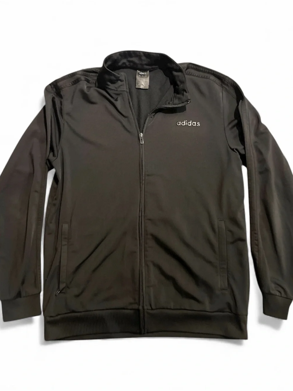 adidas Men's triple Black Full-Zip Performance Jacket